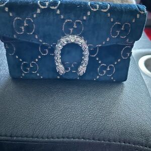 Gucci Blue Velvet Women's Bag